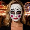 Clear Vision Halloween Face Masque Scary for Adults, Horror Realistic Cosplay Party Field of View Accessory, Creepy Full Masquerade Costume,