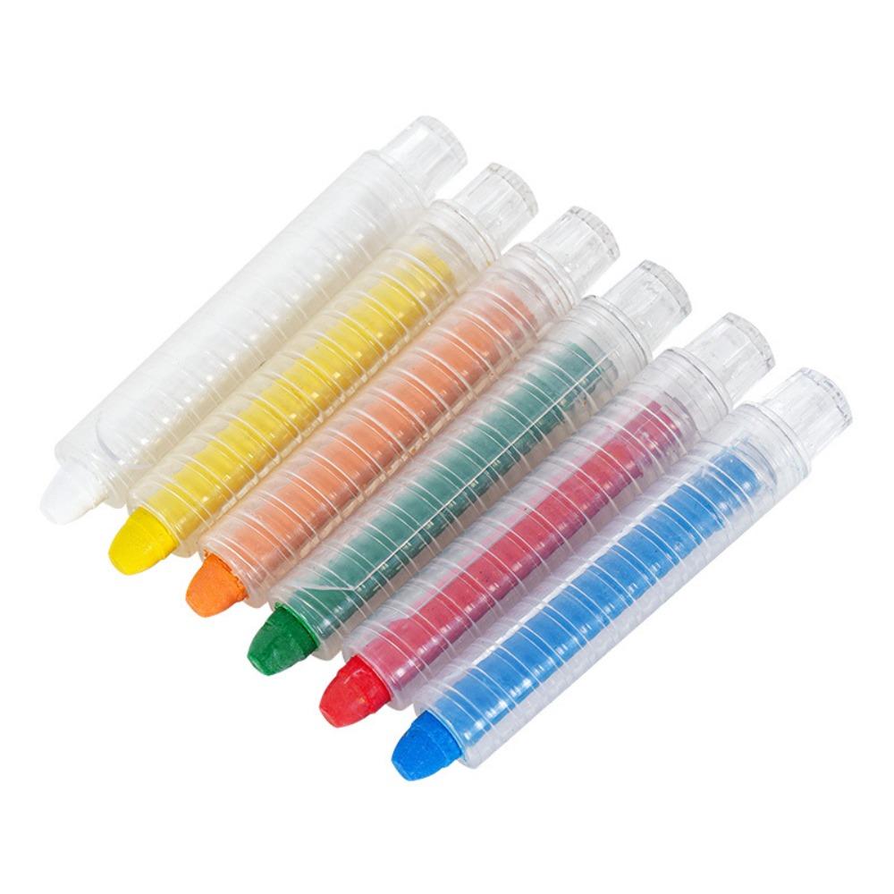 Water Soluble Drawing Crayons 6/12 Colors Washable Chalk Dustless Chalk Teaching Drawing
