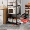 6 Tier Kitchen Shelf,floor Standing Multi-tier Household Microwave Storage Rack,multifunctional Oven Pots and Pans Storage Shelf