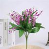 Artificial Flowers Lily of the Valley 7 Branches Fake Plastic Lily Flower Bridal Bouquet Wedding Party Decor Flores Artificiales