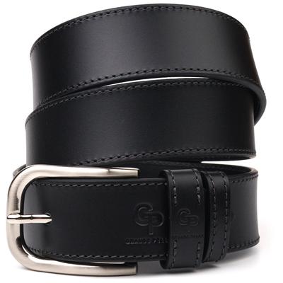 Качественный мужской кожаный ремень GRANDE PELLE Leather Belt 21463 Черный