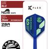 Target Japan Rising Sun G9 95% Tungsten K-Flex No.5 Soft Tip Dart Set, 22G | Rising Sun G9 K-Flex No.6 Shape Flights and Shafts, Black No.5