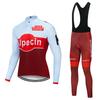 Велоформа Alpecin Team для мужчин, комплект с длинным рукавом, одежда для горного велосипеда, майка, одежда для велоспорта, велоодежда, велосипедные штаны с лямками и 19D гелевой вставкой