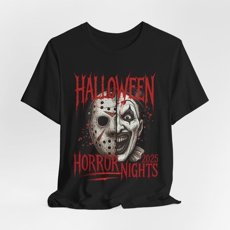 HHN 2025 Halloween Horror Nights T-Shirt Spooky Killer Tee Horror Movie Fan