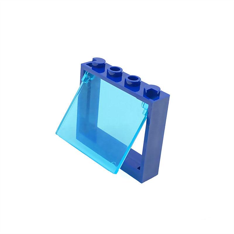 Кирпичи MOC 60594 60608 60608 Окно 1x4x3 со стеклянной вставкой DIY Интеллектуальный Строительный Блок Совместимые Собирающиеся Частицы Мой Город