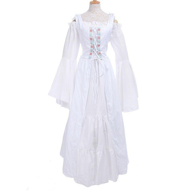 Винтажное платье эпохи Возрождения женское средневековое длинное платье Хэллоуин готический костюм платье