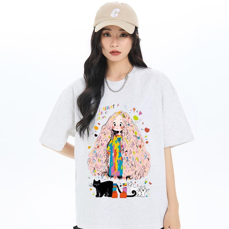 VEZFAA Женские модные повседневные летние весенние блузки и рубашки с круглым вырезом с короткими рукавами