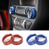 Aluminum Radio Volume Adjustment Knob Trim Switch Cover  For Ford Mustang 2015+