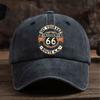 Регулируемая 66-я Печатная Бейсболка Винтажная Кепка Папы Подходит для Отдыха на Свежем Воздухе Подходит для Любого Сезона