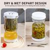 Dry-Wet Separation Pickle Vegetable Jar Hourglass Type Pickled Juice-Separation Food Filter Container Ideal For Storing Pickles