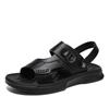 Classic Retro Men's Sandals Breathable Non-Slip Outdoor Slippers PU Soft Sole Fashion Beach Shoes Summer Flip Flop Men