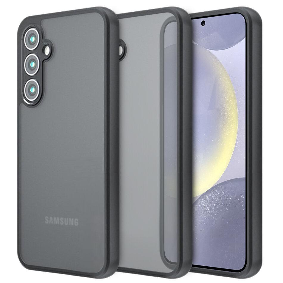 Samsung Galaxy S24 Fusion Hybrid Case with Camera Protection, Clear/Black