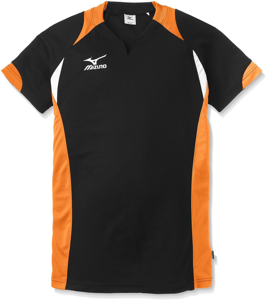 Mizuno Волейбольная футболка 59HV324 Черный/Оранжевый, Размер S
