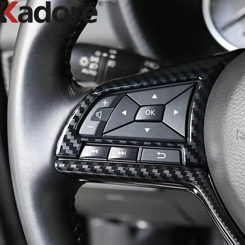 For Nissan Sentra Bluebird Sylphy 2024 Carbon Fiber Car Steering Wheel Panel Cover Trim Interior Accessories