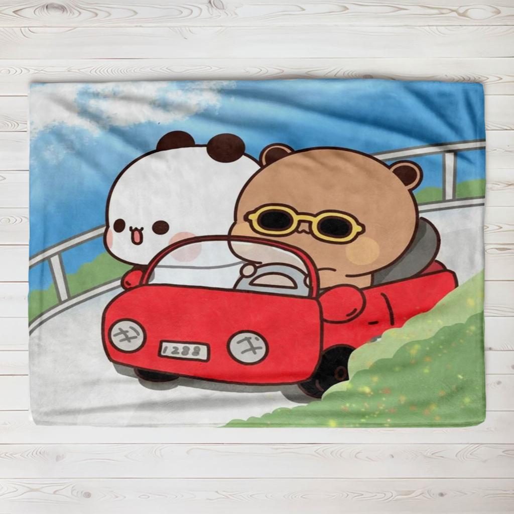 Серия флисовых пледов Bubu Dudu Panda Bear Детские пледы Декор для дивана Пледы с мишками и Па Уютный Мягкий Подарок для пары Дети