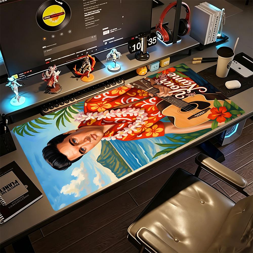 Elvis Presley Customize Text Mouse Pad Keyboard Pad Computer Desk Mat Non-Slip Rubber Bottom Office Desk Accessory