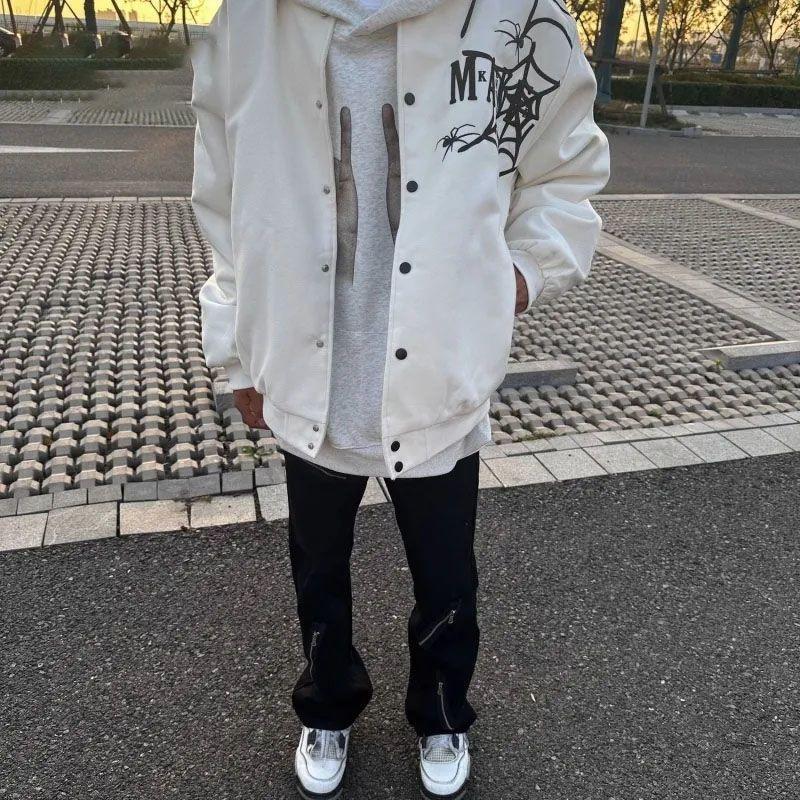 Бейсбольная форма для мужчин и женщин, весна и осень, новые свободные куртки для пар от National Fashion Spider