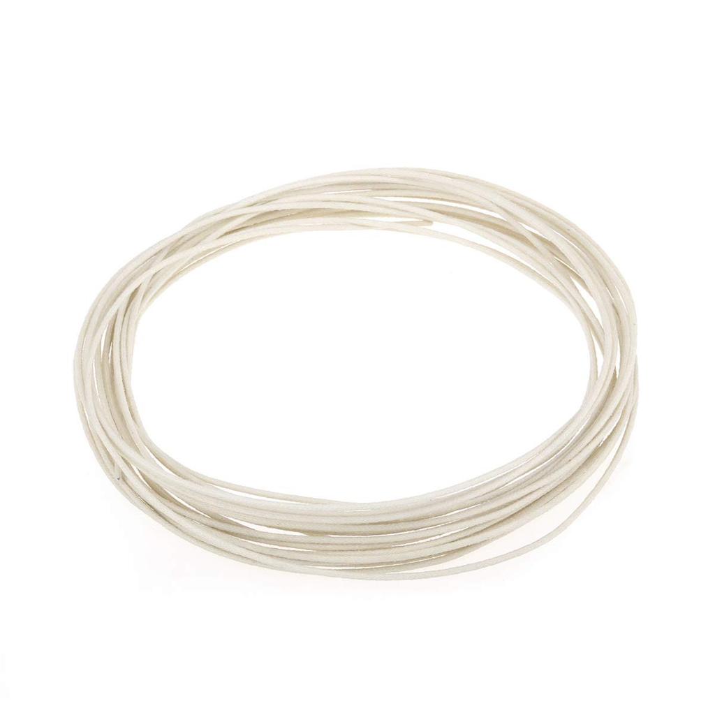 Musiclily Pro Guitar Internal Wiring Cable, 22 Gauge Vintage-Style Cloth Wire (Cloth Covered), White, 8m