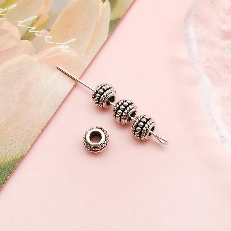 Антикварные серебряные бусины-разделители в форме цветов и звезд для самодельных украшений