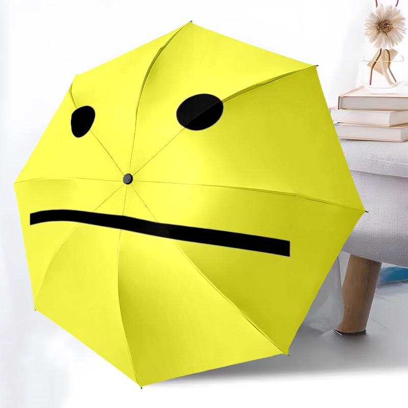 1pc Neutral expression icon Automatic Umbrella - Automatic Opening And Closing, Sturdy Iron Frame, Formal Occasions yy251018172