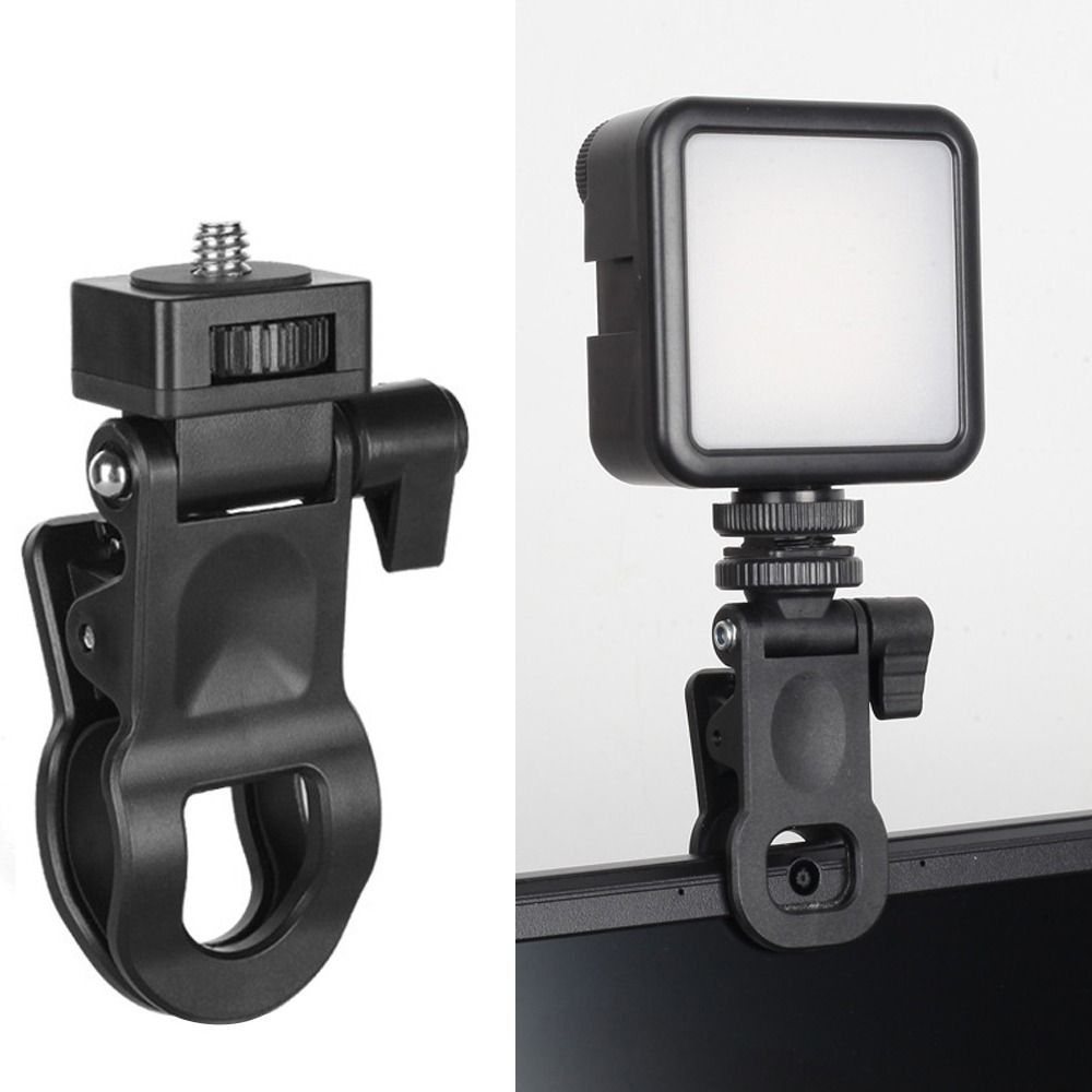 1/4 Screw Mount Mini Fill Light Clip Portable Mobile Phone Computer Fill Light Fixed Camera Flash Holder Plastic 5