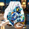 Cosmic Bot Crew Print Blanket - Soft & Comfortable, for Bedroom, Travel, Sofa, Home Decoration - Birthday Christmas Gift for Friend