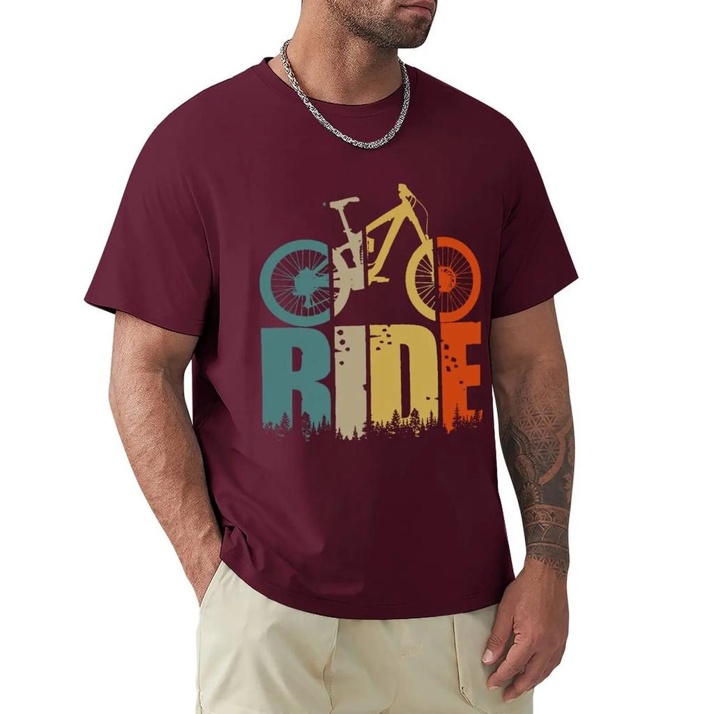 Футболка Retro Ride Your Mountain Bike MTB Lover Футболка Harajuku с коротким рукавом Футболка с хлопковой графикой Топы