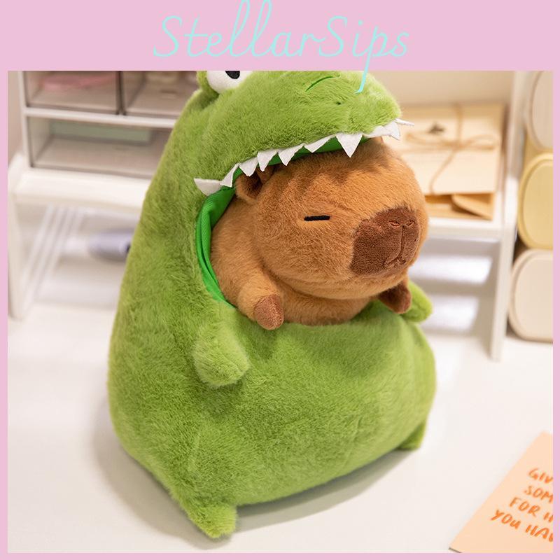 Adorable Cartoon Crocodile Plush Toy Cute Capybara Stuffed Animal Pillow Gift
