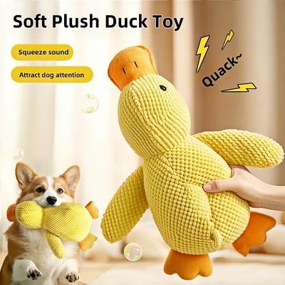 Плюшевая игрушка-компаньон для собаки, спящая утка, устойчивая к укусам, для чистки зубов, со звуком, игрушка для щенка, для маленькой собаки