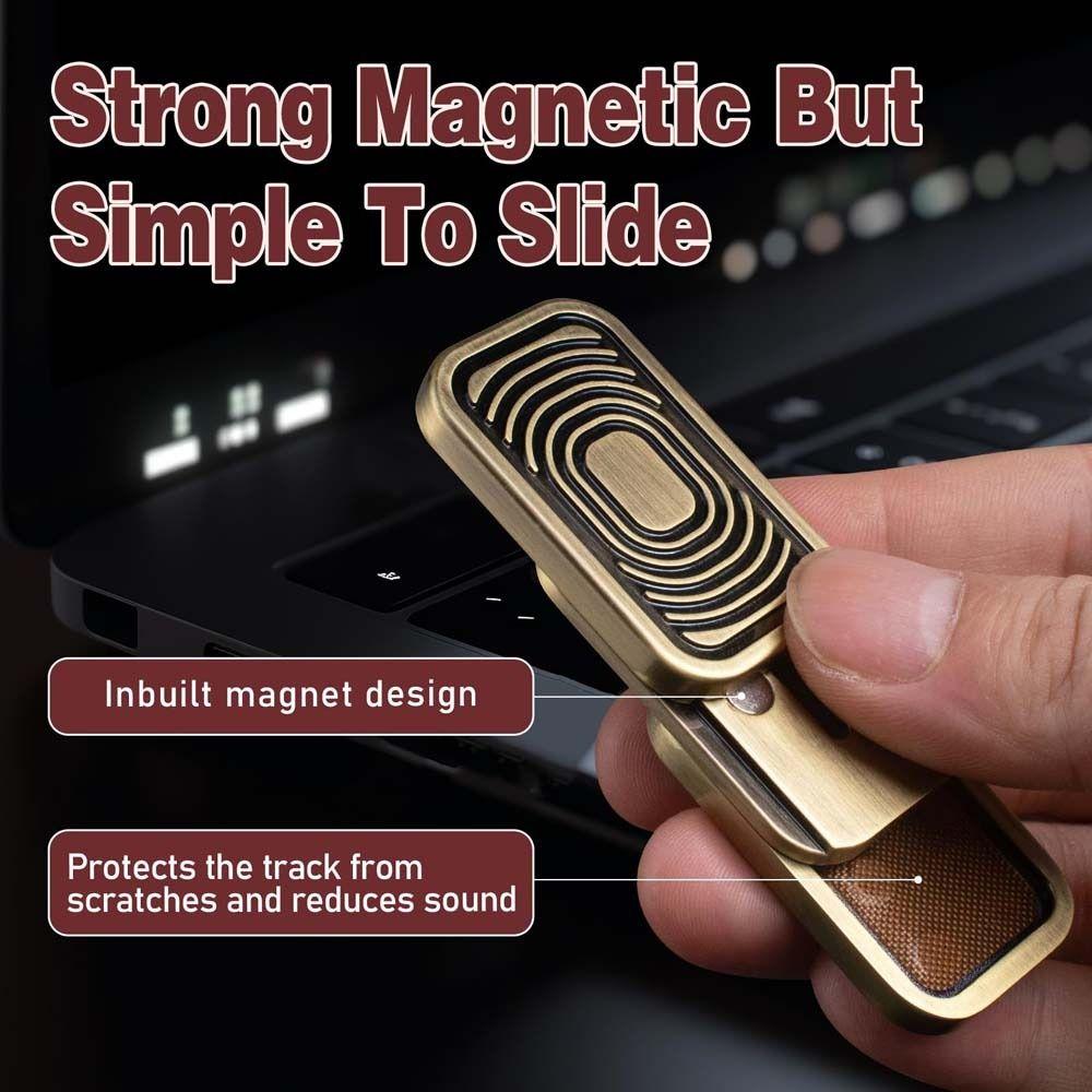 Camera Shaped Fidget Slider Hand Spinner Metal Fidget Toy Push Card Magnetic Kids Children