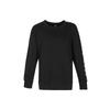 Knitted Crew Neck Solid Color Logo Sweatshirt Women Sweatshirt Black AT0600-010