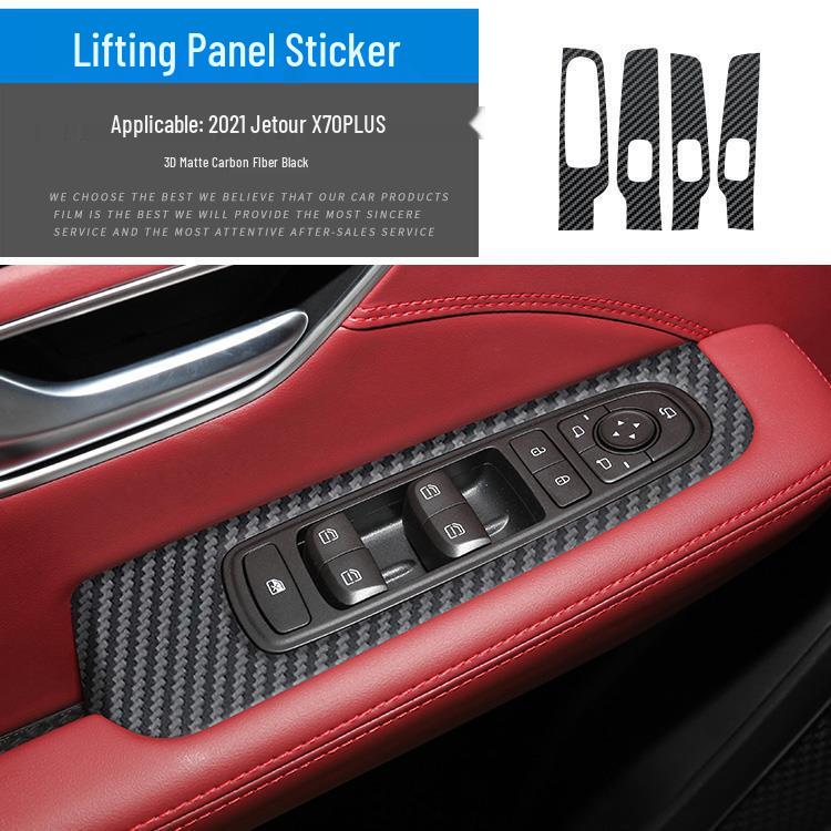 Jetour X70PLUS Carbon Fiber Interior Gear Shift & Door Anti-Kick Sticker