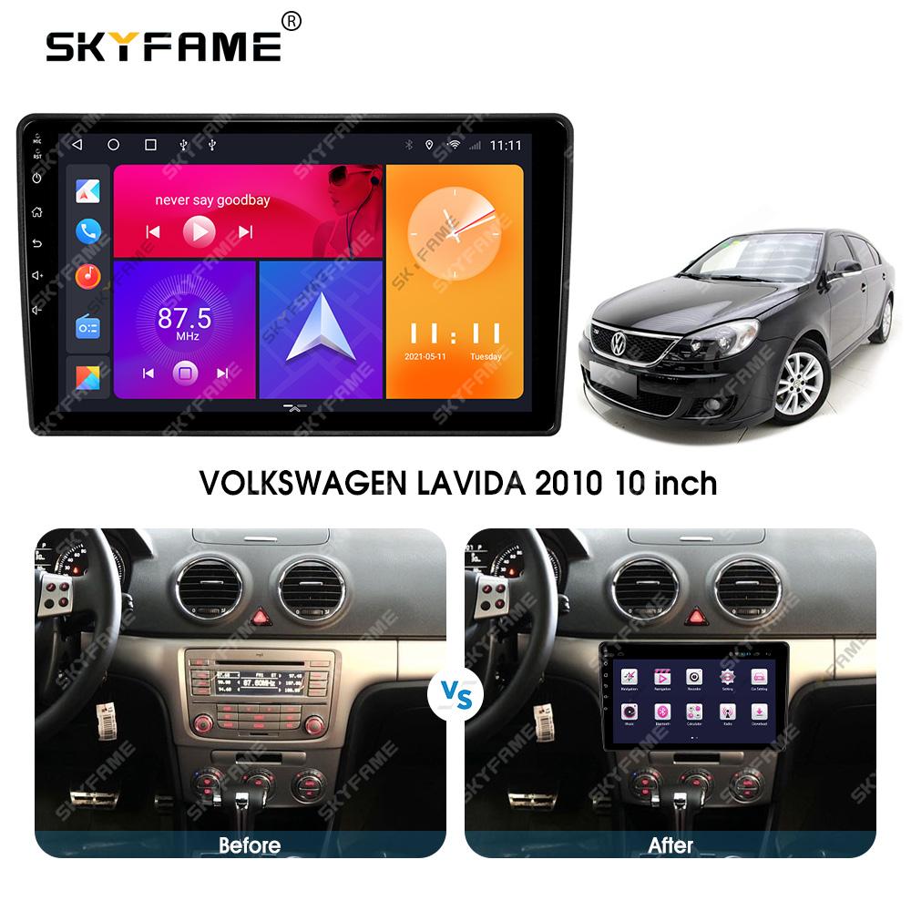 SKYFAME Car Frame Fascia Adapter Android Dash Fitting Panel Kit For Volkswagen Universal VW Passat Jetta Caddy Skoda Seat