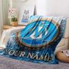 Custom Name Marseille Flannel Blanket, High quality Comfortable for All Seasons, Home Decor, Warmth and Comfort