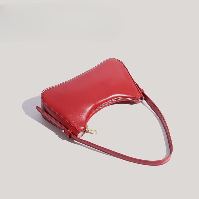 Фактурная красная сумка с подмышечными сумками, элегантные простые сумки и универсальные темпераментные сумки через плечо