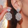 Temperament Luxury Long Leaf Earrings Shiny Diamond Earrings Elegant Trend Earrings Jewelry Women's Earrings
