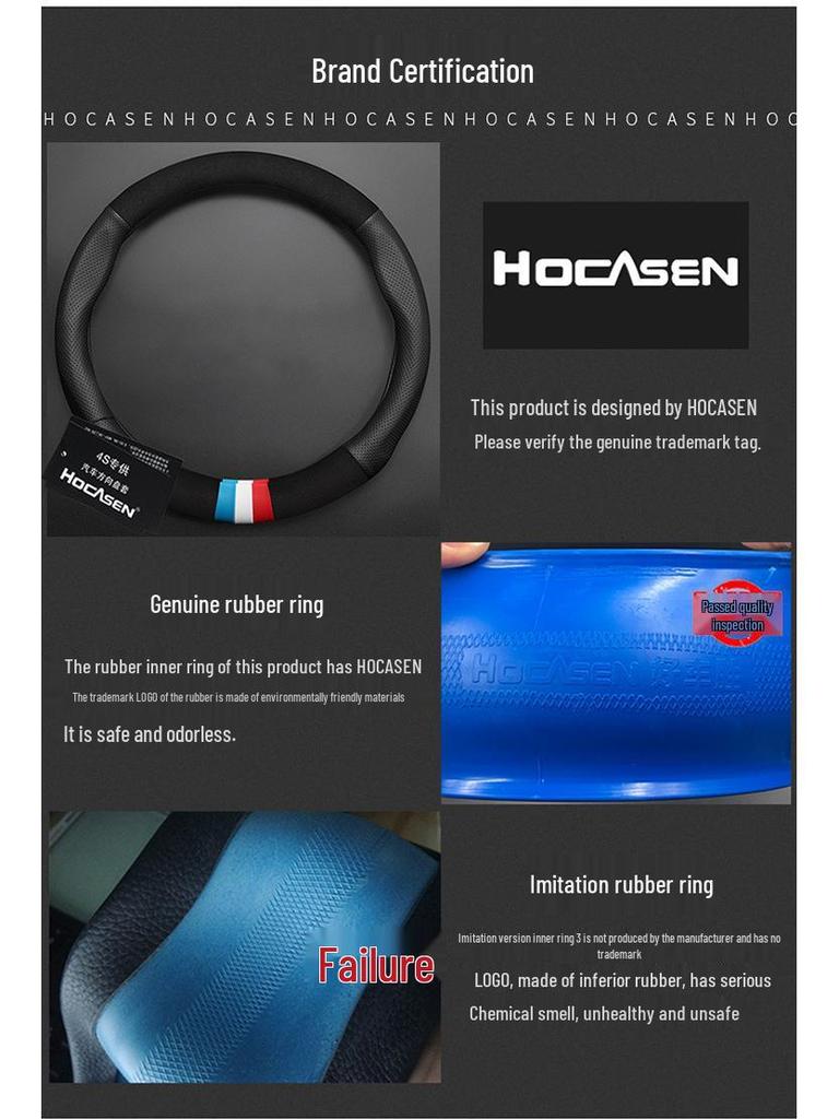 Genuine Leather Steering Wheel Cover for Wuling Hongguang PLUS3, Zhiguang, and Rongguang V - All-Season Universal Fit