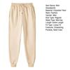 Men Sweatpants Mid-rise Elastic Waist Adjustable Drawstring Sport Pants with Pockets Solid Color Casual Trousers Daily Wear