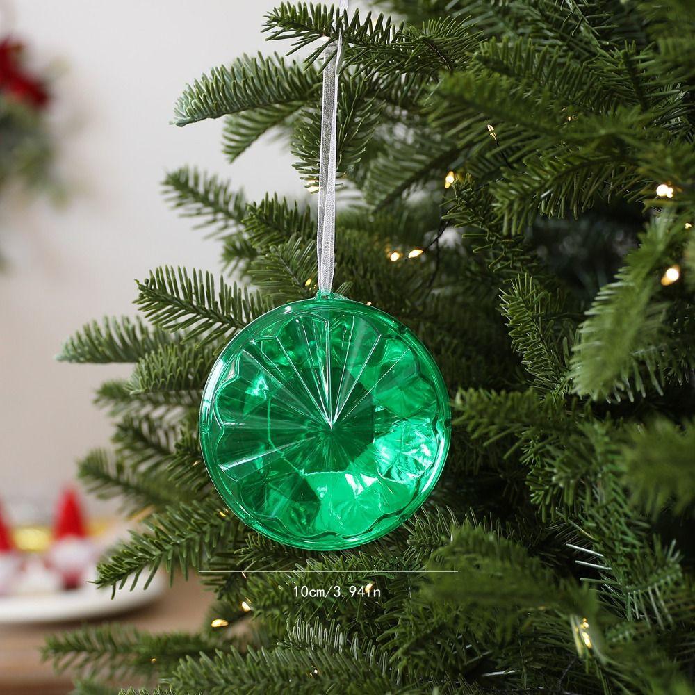 Faceted Christmas Tree Ornament Plastic Diamond Hanging Pendant Window Hanging Decor