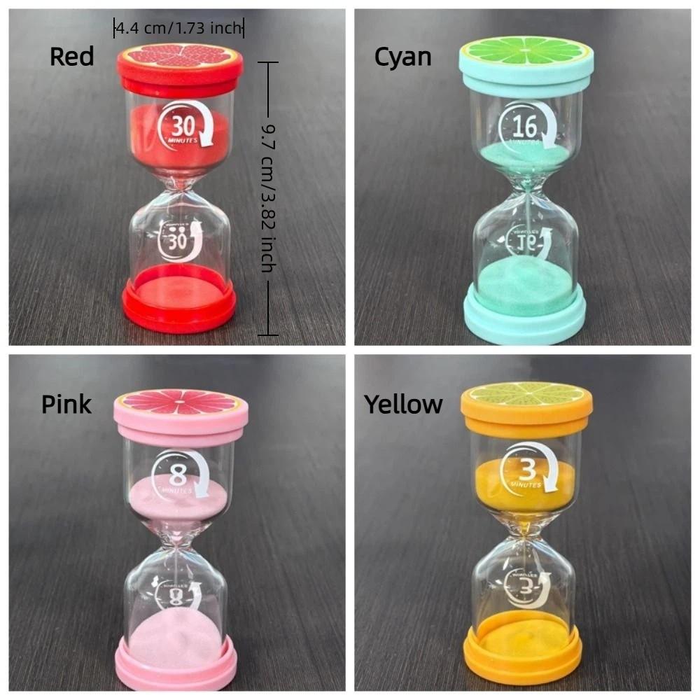 Marcaron Fruit Pattern Hourglass Portable Minutes Timer Creative Sand Clock Timer Kid Gift