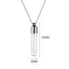 Transparent Glass Glass Bottle Necklace Ashes Holder Perfume Vial Pendant Memorial Necklace