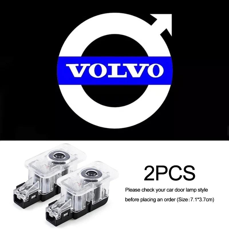 For Volvo Rdesign V50 S60 XC60 S40 XC40 XC90 V6 Accesorios 2PCs Car Door Light LED Welcome Laser Projector Logo Lamp Backlight