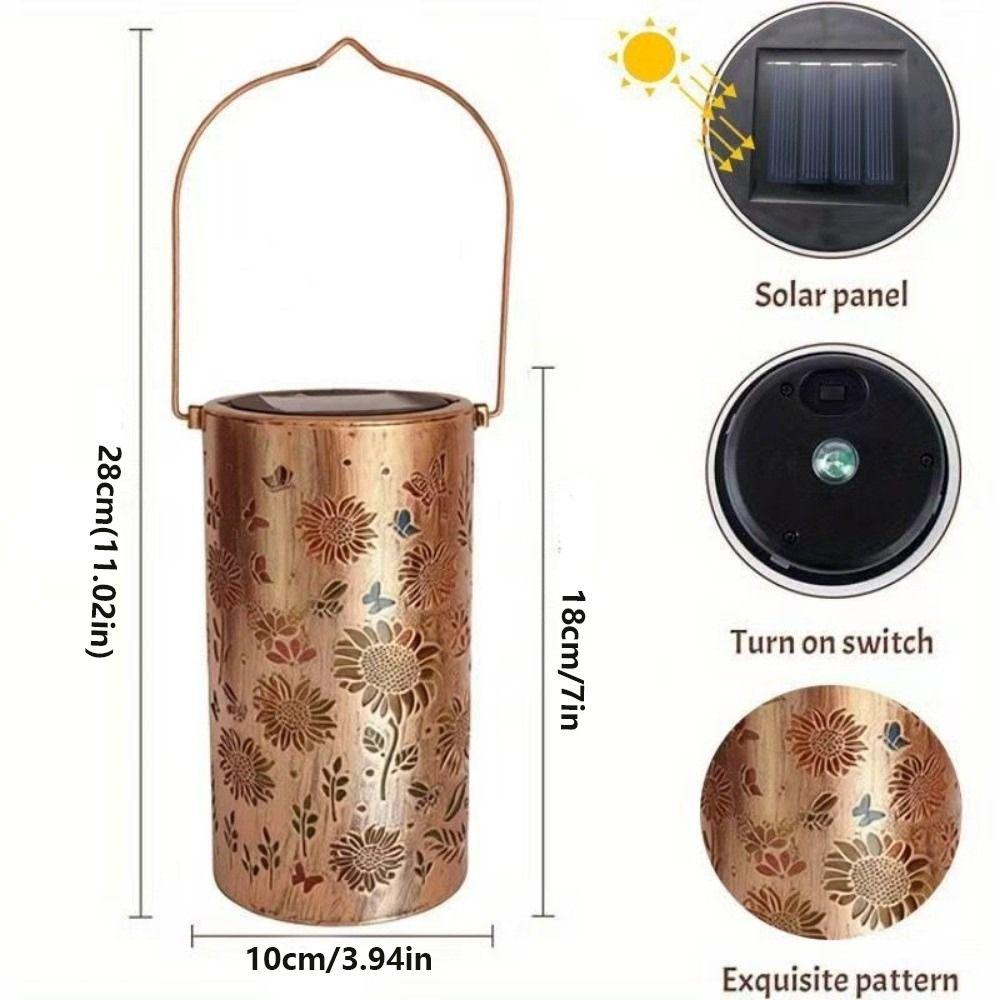 Waterproof Solar Sunflower Garden Light Hanging Lawn Decor Light Outdoor Landscape Lamp Patio Area