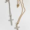 August Harmony 92.5% Crystal Cross Necklace / 2color