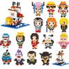 Linkgo Соединяемые Строительные Блоки One Luffy Chopper Piece Boa Franky Zoro Nami Robin Jinbei Brook 3D Модель Мини Фигурка Кирпичик Игрушка