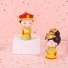 Hand-Painted Emperor & Empress Cake Ornaments for Home Decor & Gifts