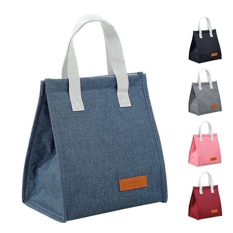 Lunch Bag Bento Insulation Box Organizer Tote Waterproof Camping Portable Large Canvas Storage Bag