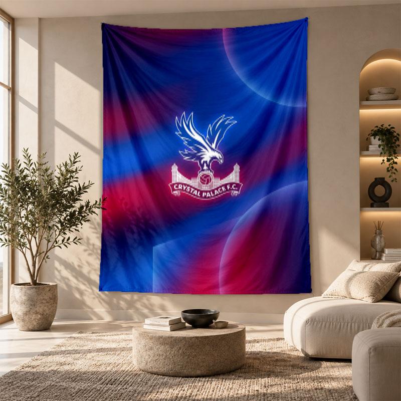 Decorative Tapestry,Crystal Palace Football Printed Wall Art, Lightweight Wall Hanging For Bedroom Background