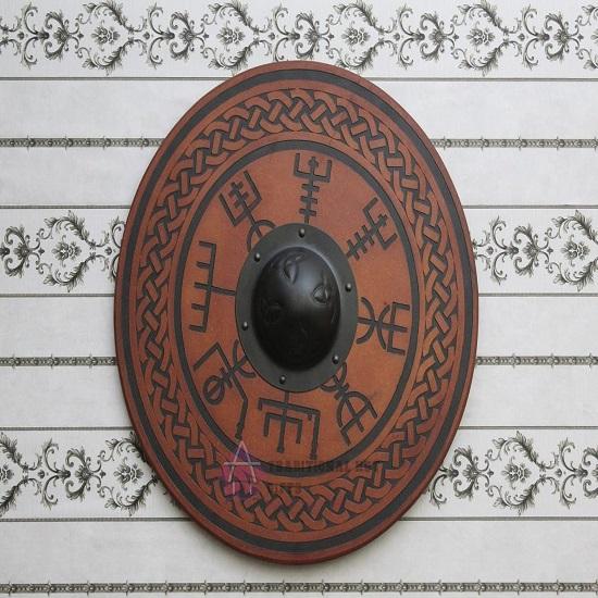 Королевский ремесленный щит викингов, ролевая игра, косплей, предмет: Средневековая кельтская деревянная резная эмблема ревизора