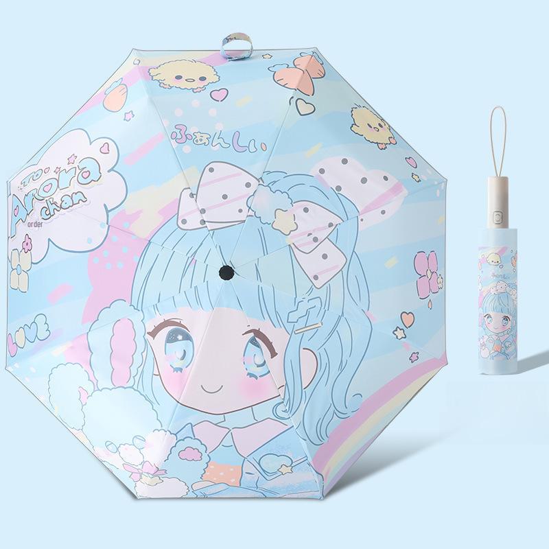 Детский автоматический противооткатный светоотражающий зонт для солнца и дождя